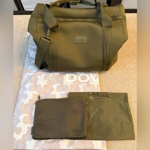 Dagne Dover Olive Travel Duffel with Accessory Pouches